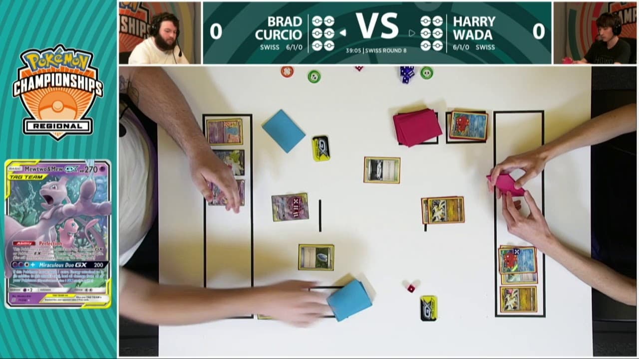 Clean match-start frame for Brad Curcio versus Harry Wada