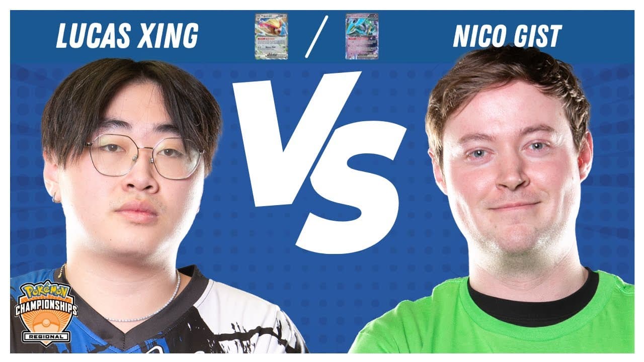 Clean match-start frame for Lucas Xing versus Nico Gist