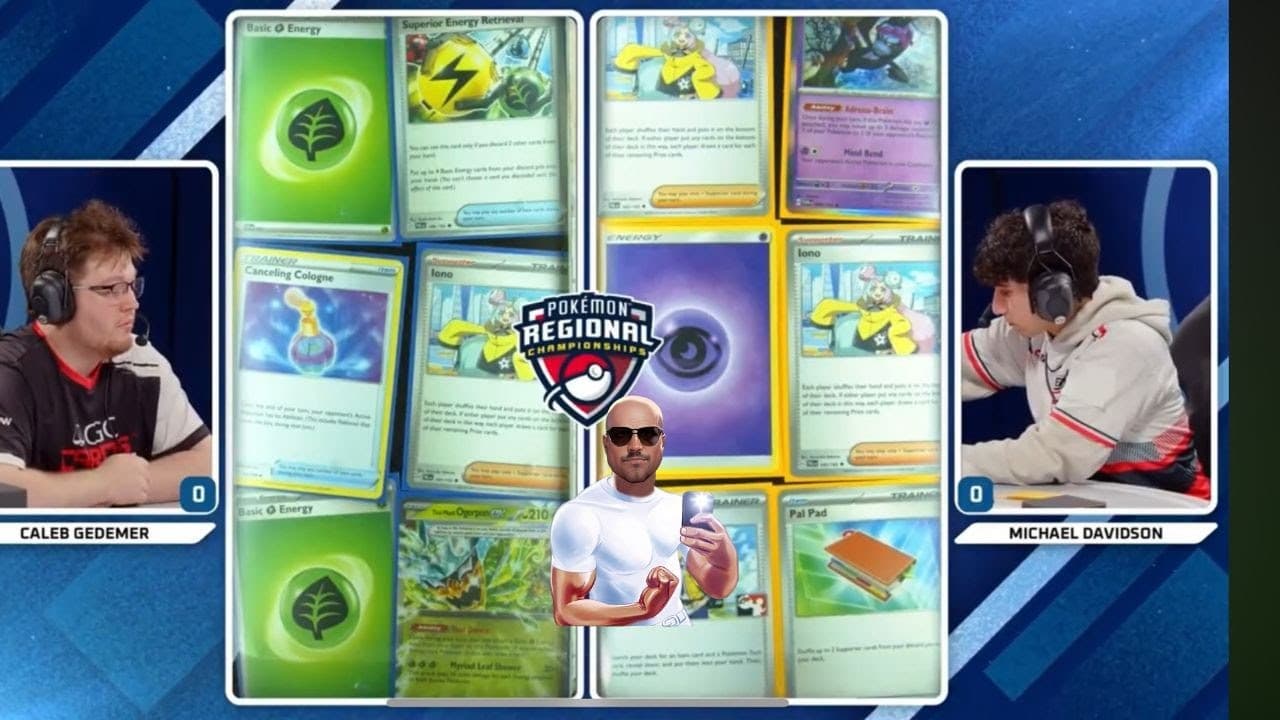 Clean match-start frame for Caleb Gedemer versus Michael Davidson