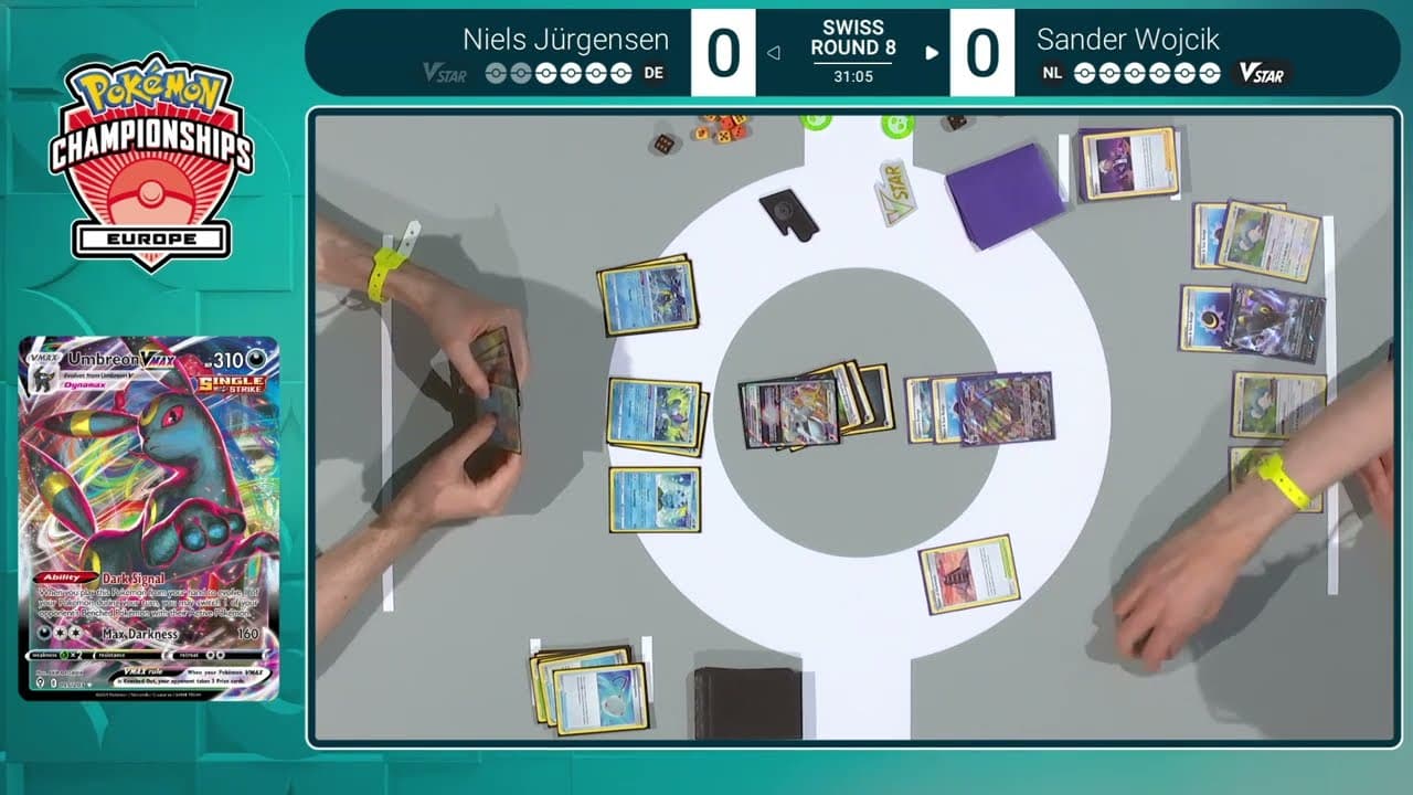 Clean match-start frame for Niels Jürgensen versus Sander Wojcik