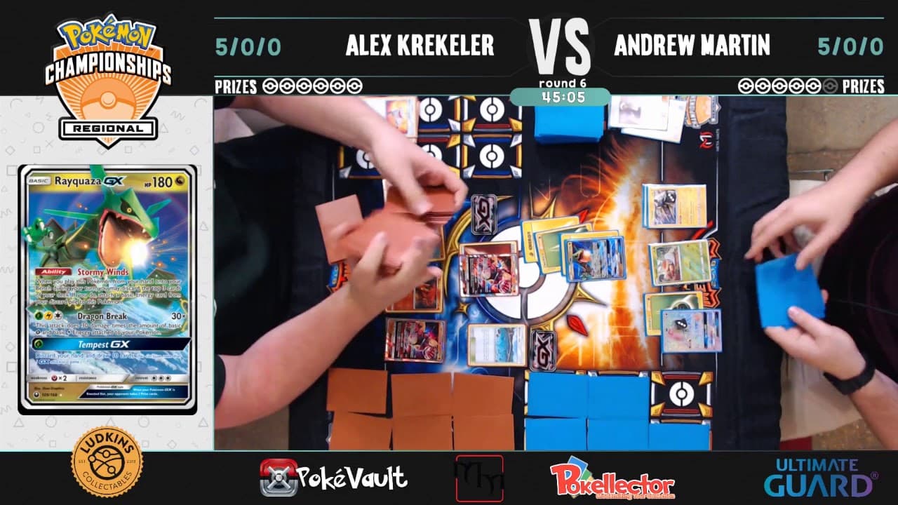 Clean match-start frame for Alex Krekeler versus Andrew Martin