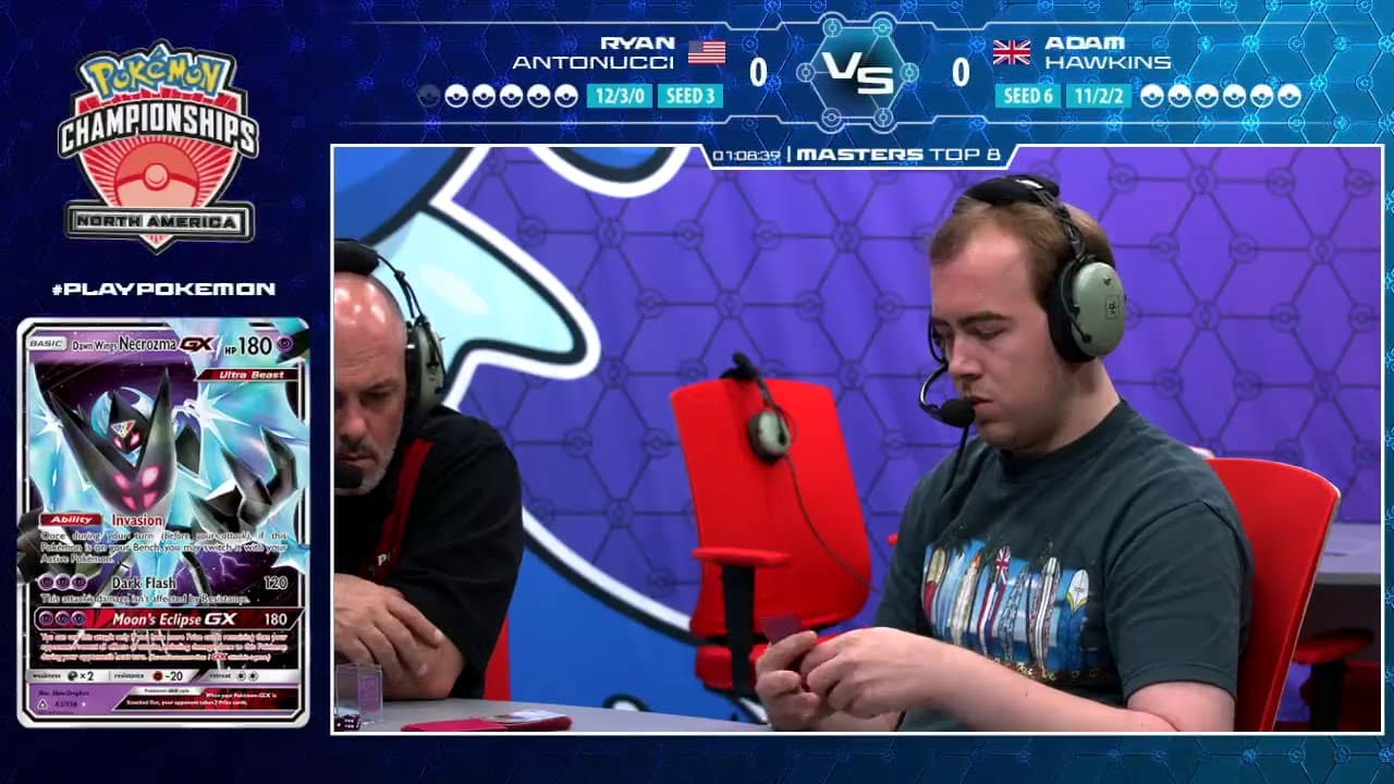 Clean match-start frame for Ryan Antonucci versus Adam Hawkins