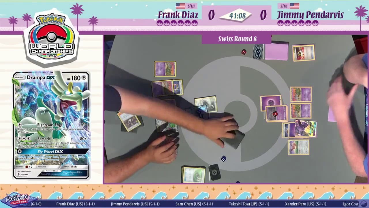Clean match-start frame for Frank Diaz versus Jimmy Pendarvis