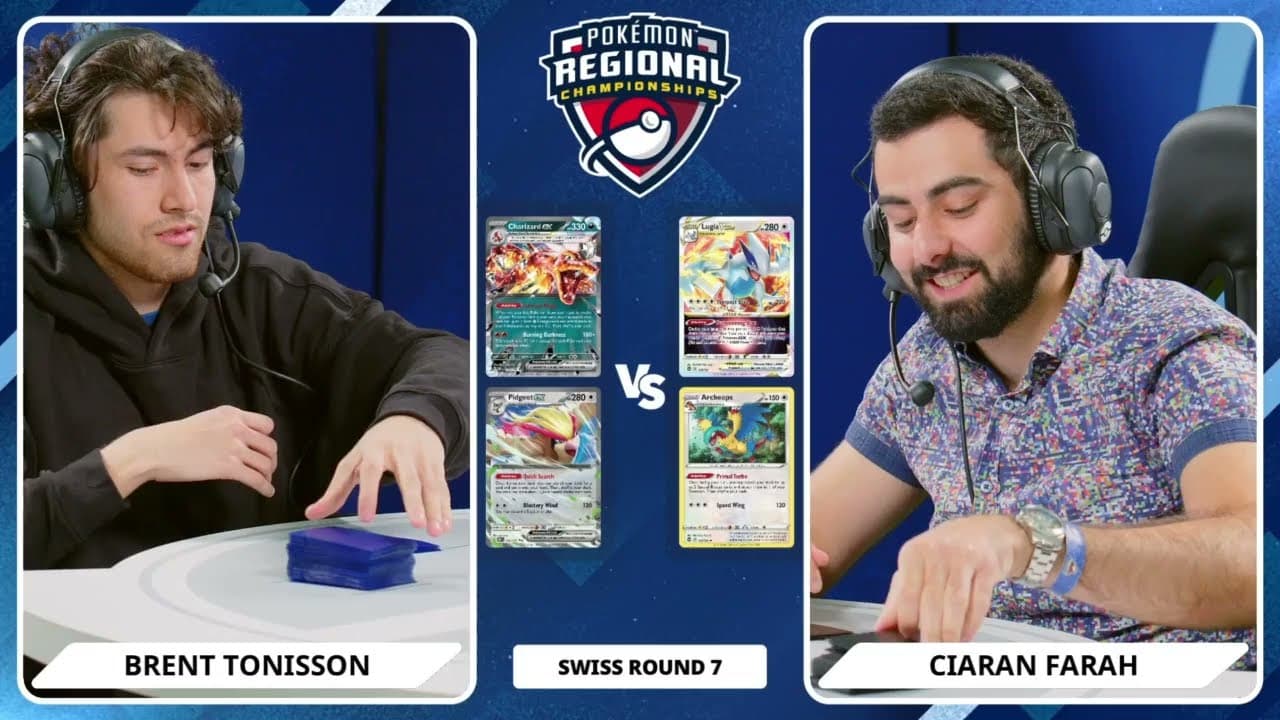 Clean match-start frame for Brent Tonisson versus Ciaran Farah