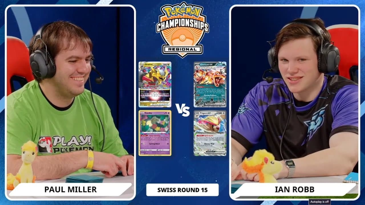 Clean match-start frame for Paul Miller versus Ian Robb