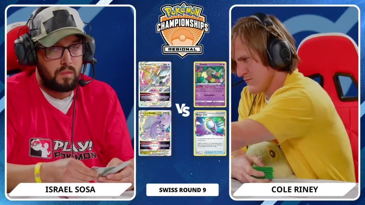 Clean match-start frame for Israel Sosa versus Cole Riney