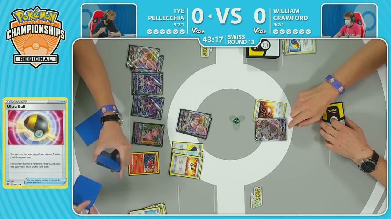 Clean match-start frame for William Crawford versus Tye Pellecchia