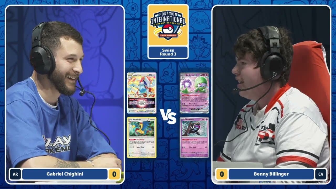 Clean match-start frame for Benny Billinger versus Gabriel Chighini