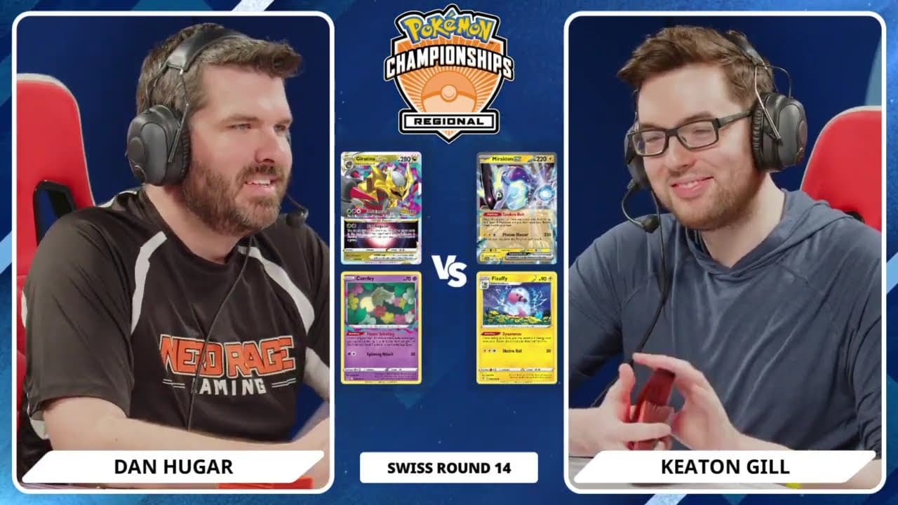 Clean match-start frame for Dan Hugar versus Keaton Gill
