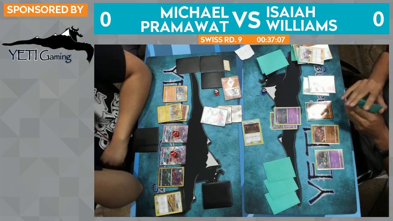Clean match-start frame for Michael Pramawat versus Isaiah Williams