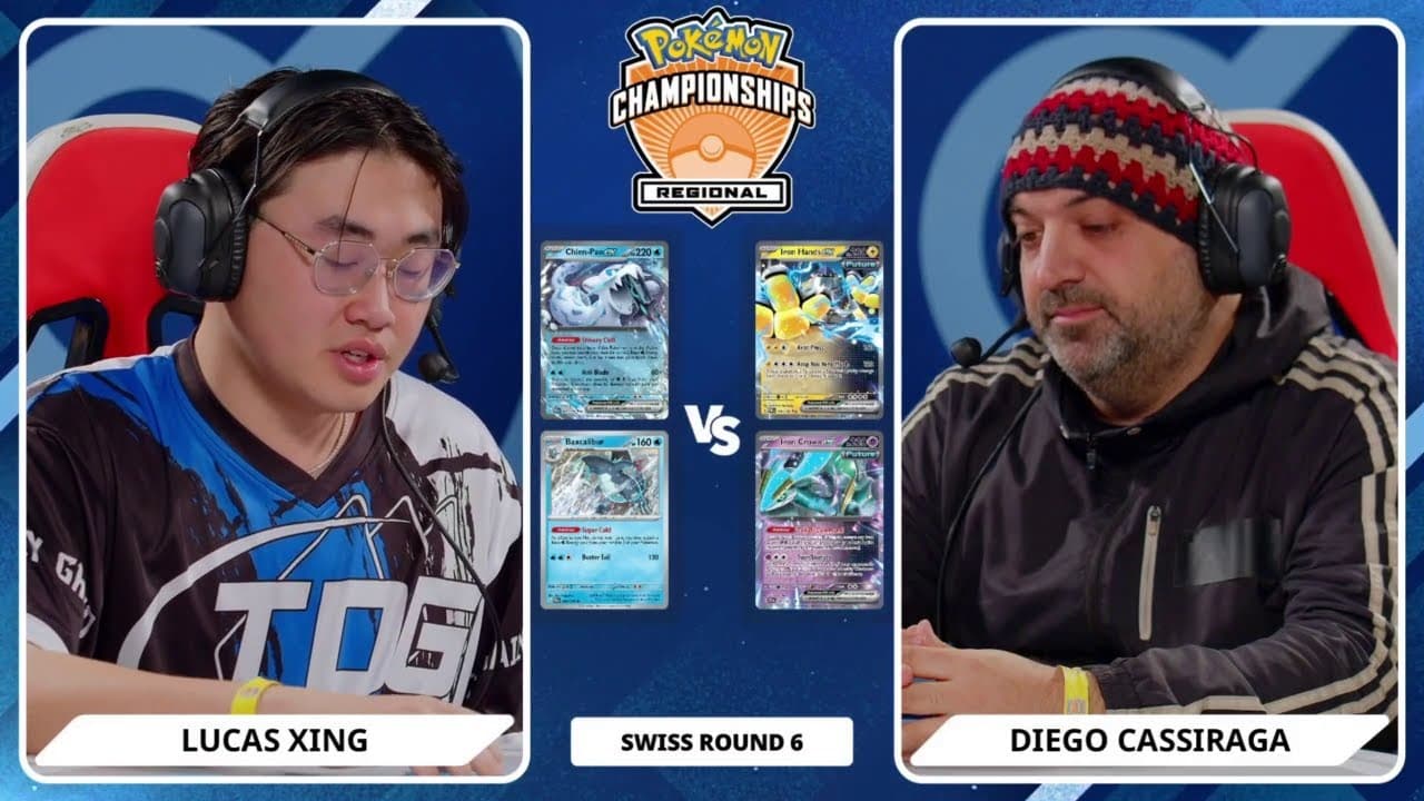 Clean match-start frame for Lucas Xing versus Diego Cassiraga