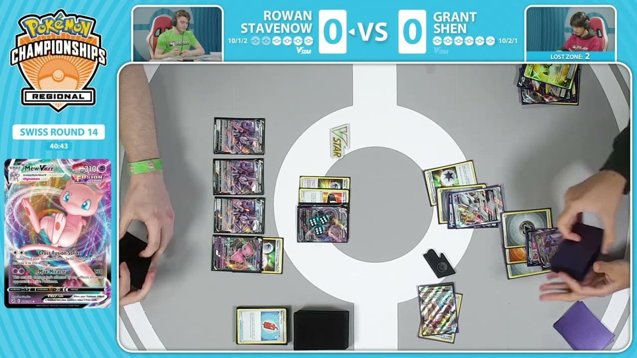 Clean match-start frame for Grant Shen versus Rowan Stavenow