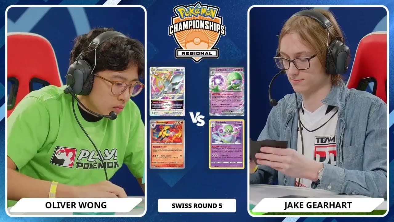Clean match-start frame for Oliver Wong versus Jake Gearhart