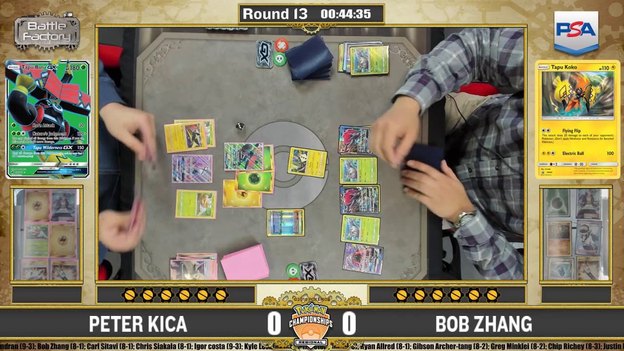Clean match-start frame for Peter Kica versus Bob Zhang