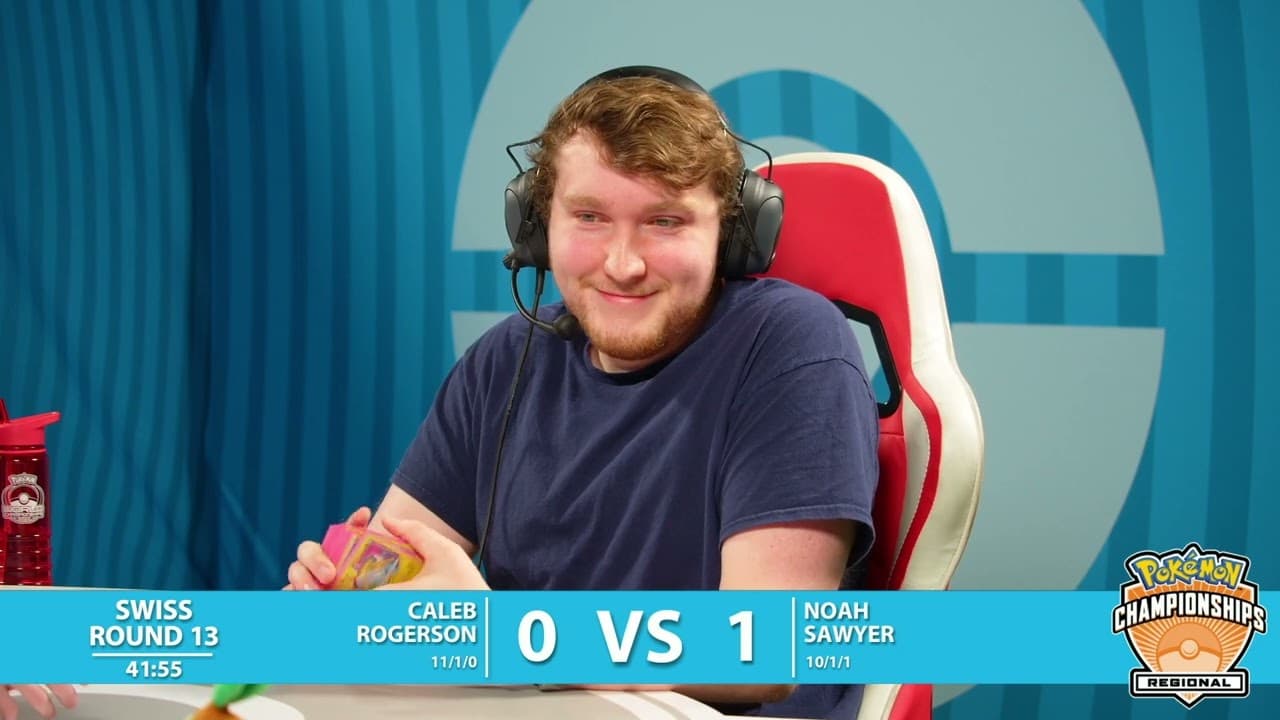Clean match-start frame for Caleb Rogerson versus Noah Sawyer