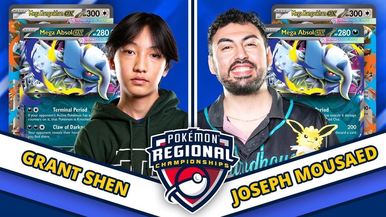 Clean match-start frame for Grant Shen versus Joseph Mousaed