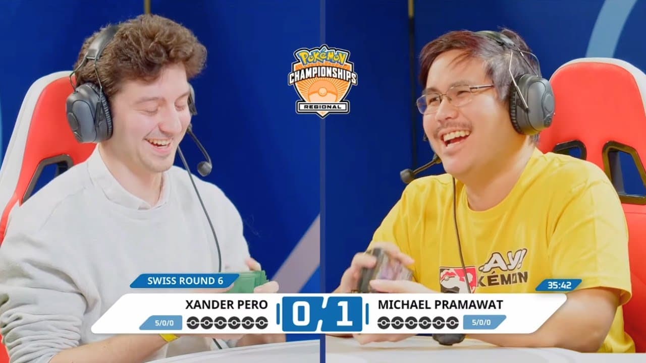 Clean match-start frame for Xander Pero versus Michael Pramawat