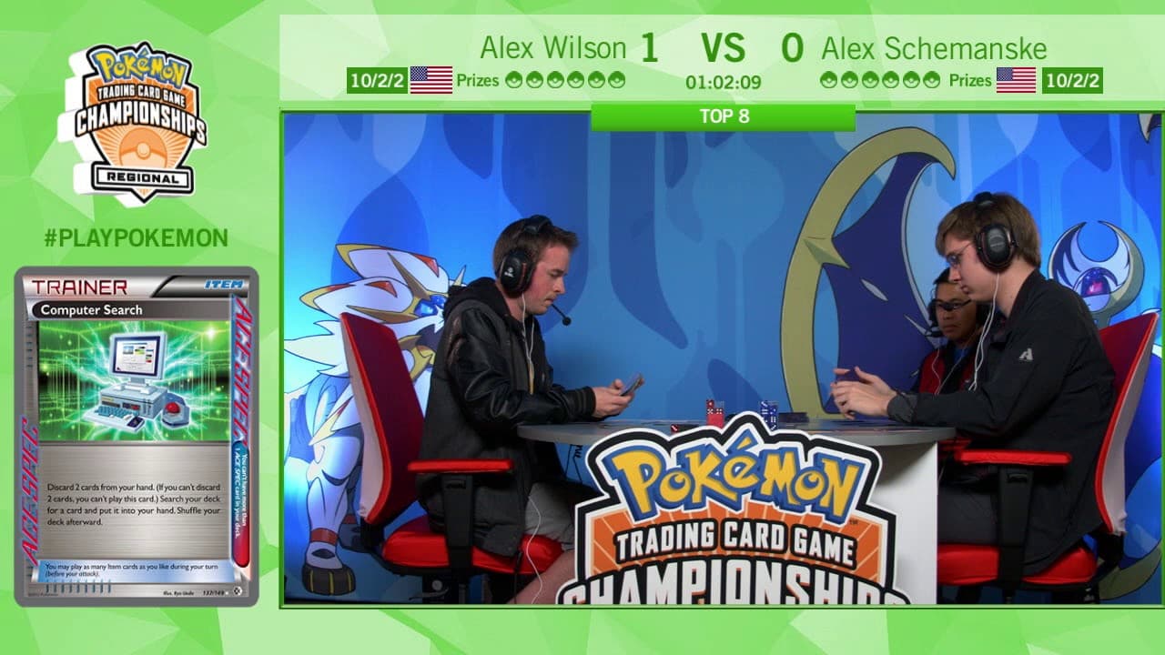 Clean match-start frame for Alex Wilson versus Alex Schemanske