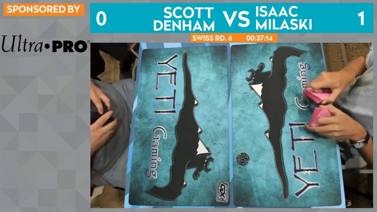 Clean match-start frame for Scott Denham versus Isaac Milaski