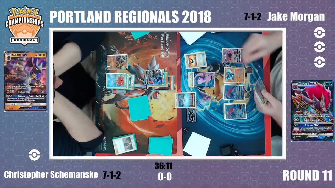 Clean match-start frame for Christopher Schemanske versus Jake Morgan