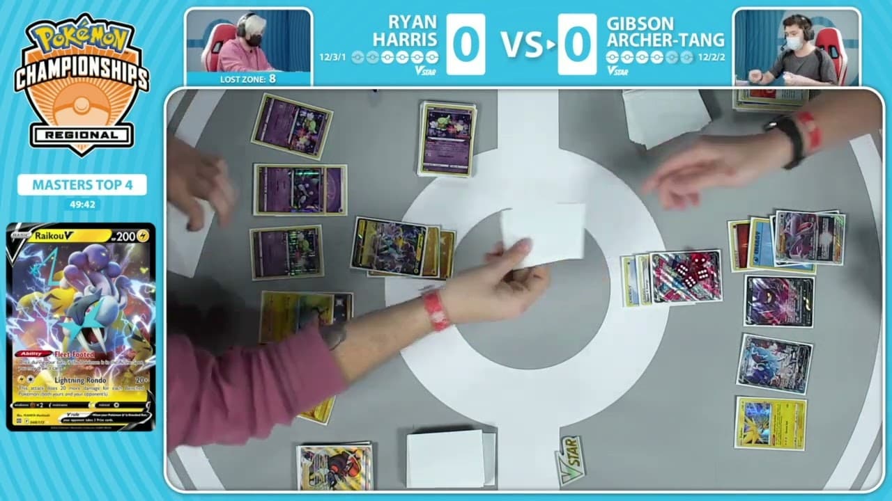 Clean match-start frame for Ryan Harris versus Gibson Archer-Tang