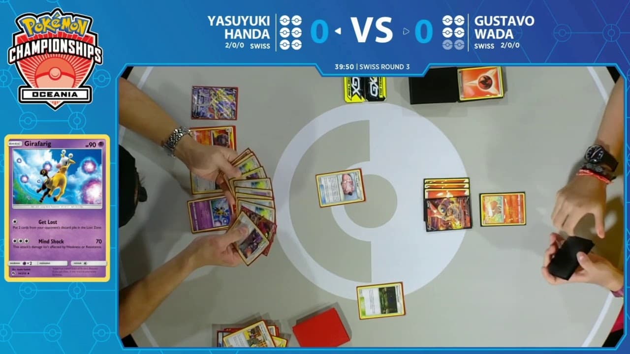 Clean match-start frame for Gustavo Wada versus Yasuyuki Handa