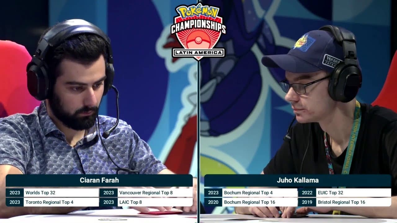 Clean match-start frame for Ciaran Farah versus Juho Kallama