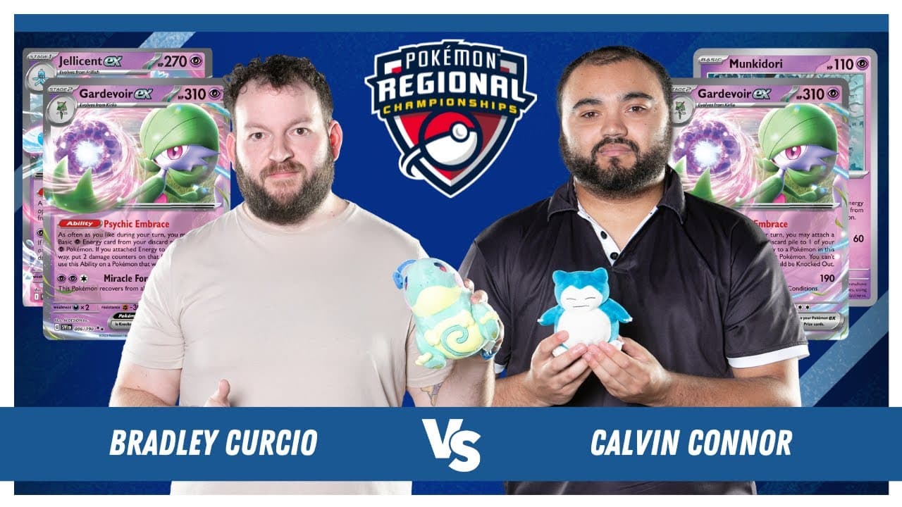 Clean match-start frame for Calvin Connor versus Bradley Curcio