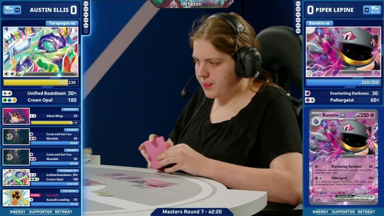 Clean match-start frame for Piper Lepine versus Austin Ellis