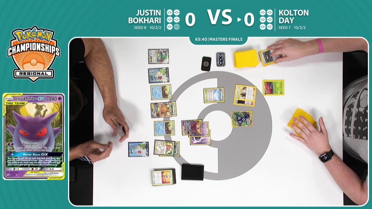 Clean match-start frame for Justin Bokhari versus Kolton Day