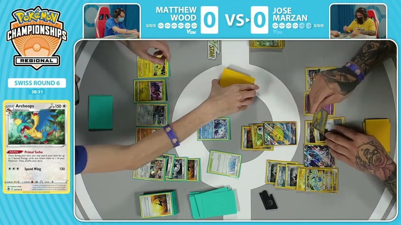 Clean match-start frame for Matthew Wood versus Jose Marzan