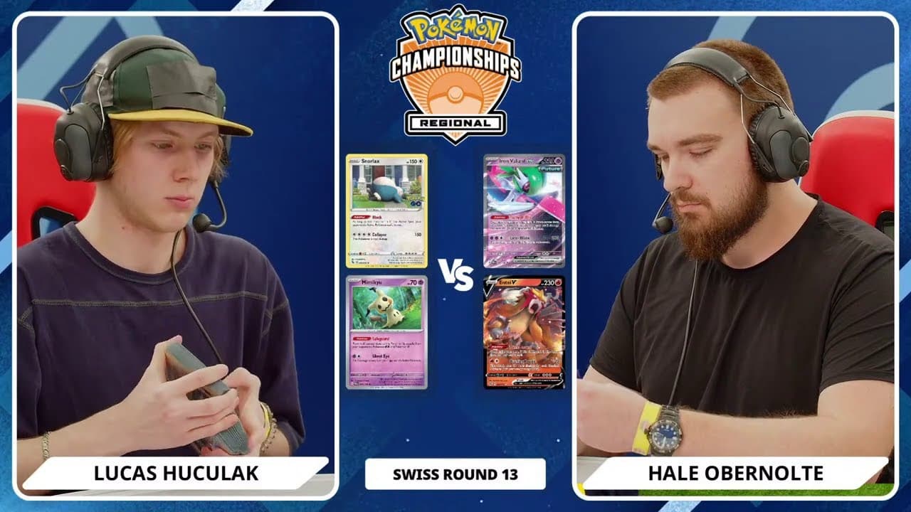 Clean match-start frame for Lucas Huculak versus Hale Obernolte