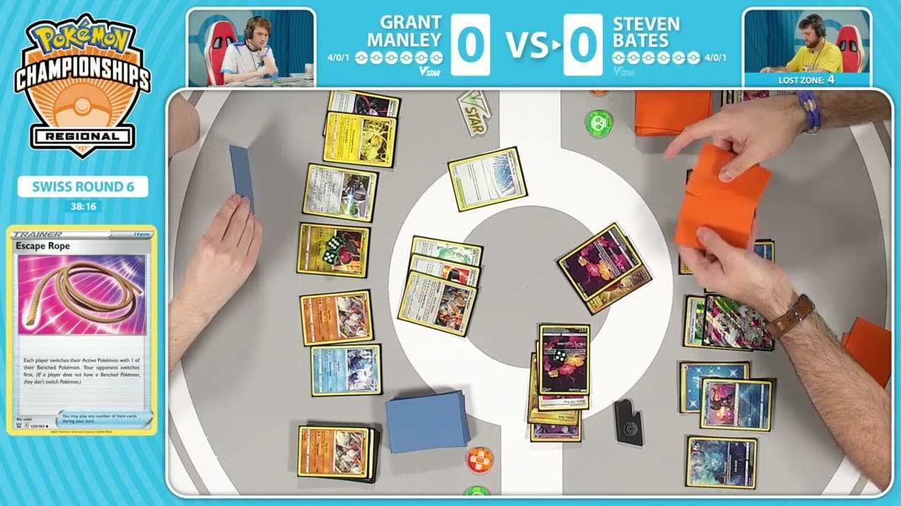Clean match-start frame for Grant Manley versus Steven Bates