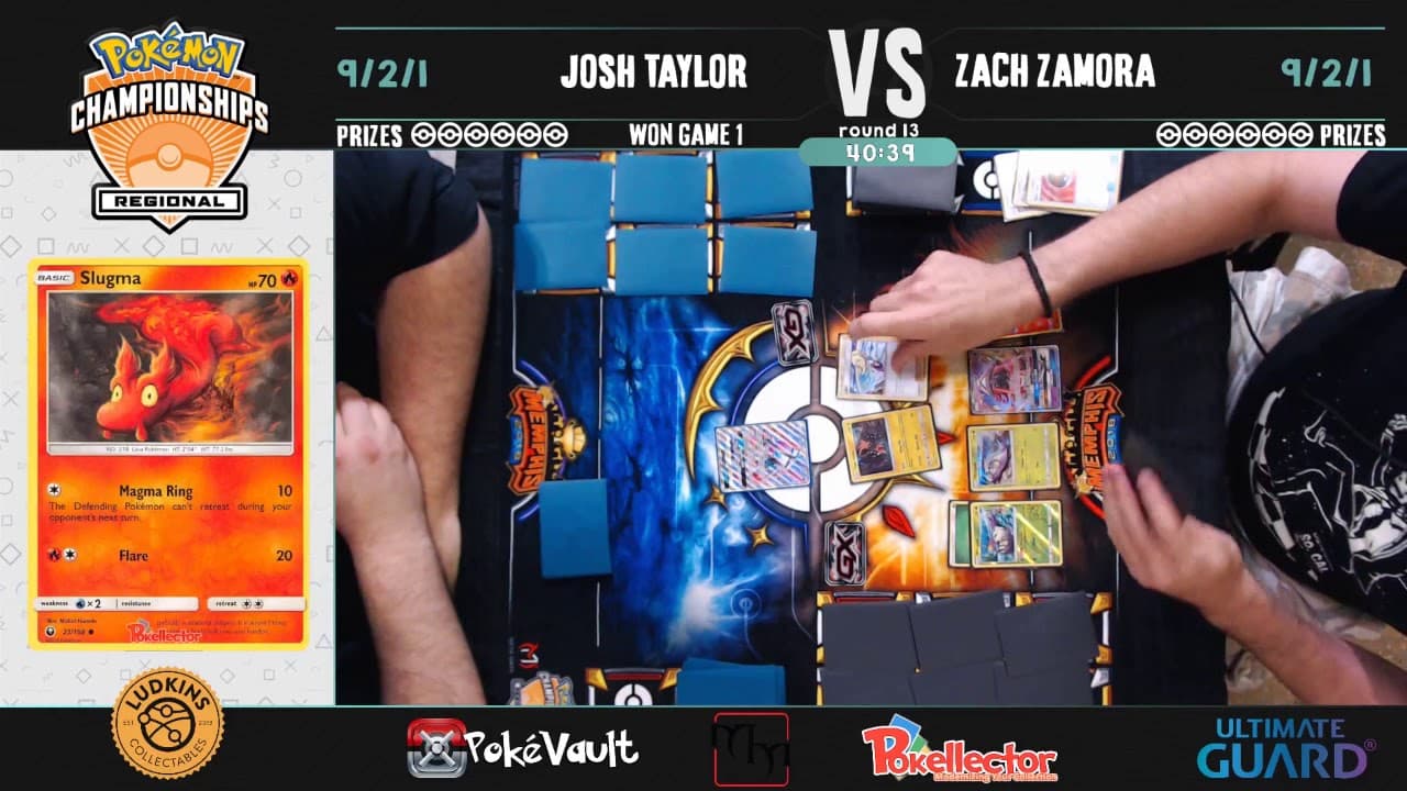 Clean match-start frame for Josh Taylor versus Zach Zamora