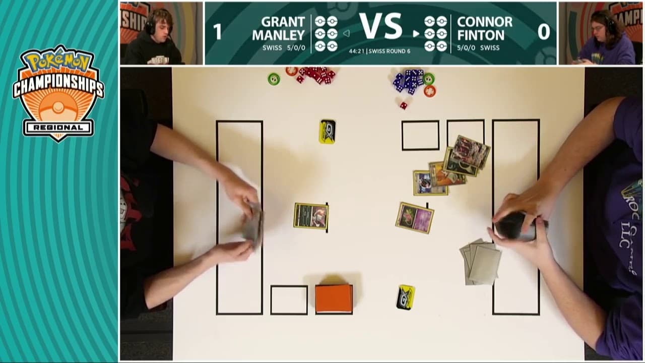 Clean match-start frame for Grant Manley versus Connor Finton