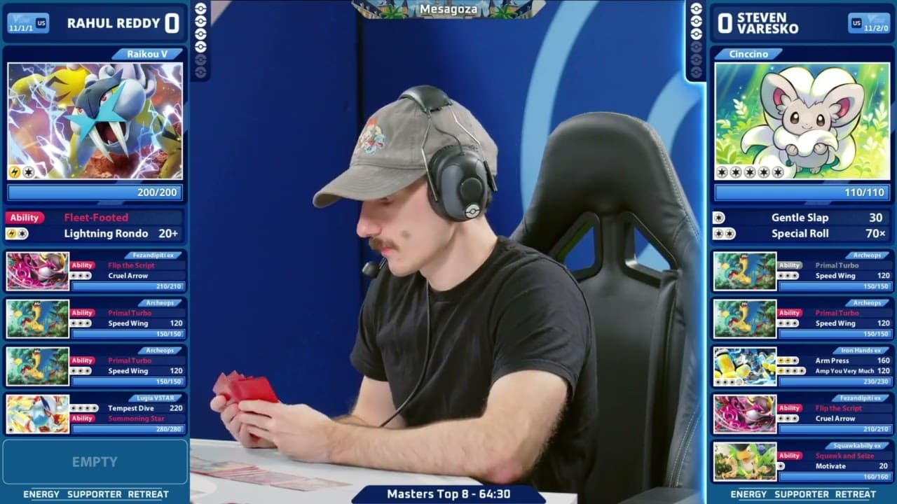 Clean match-start frame for Rahul Reddy versus Steven Varesko