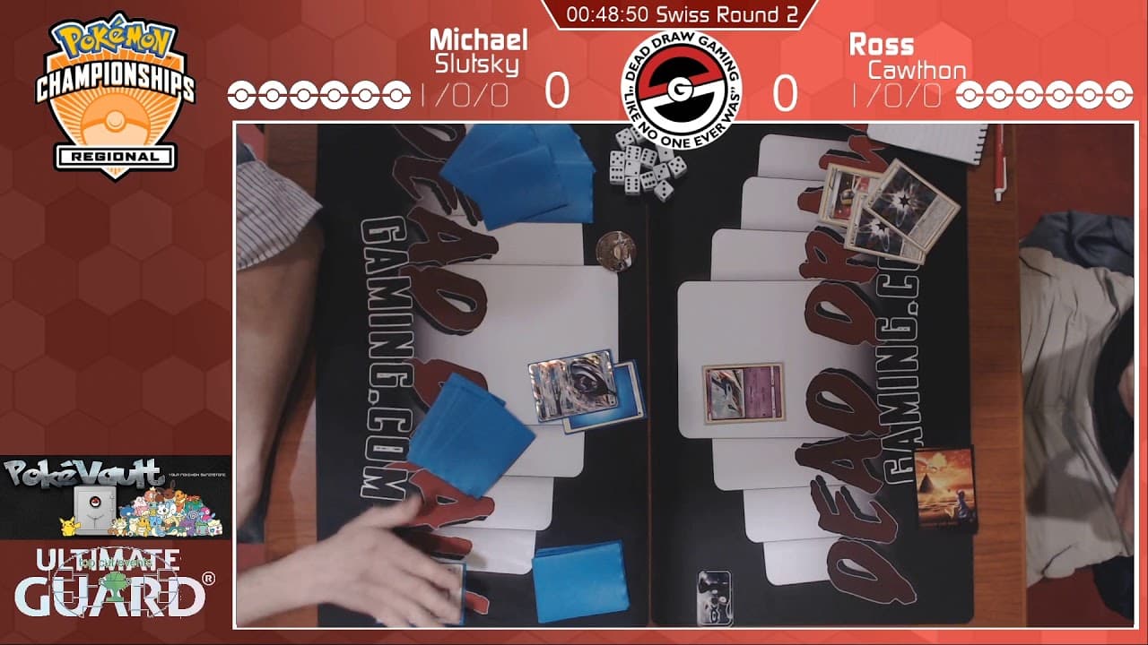 Clean match-start frame for Michael Slutsky versus Ross Cawthon