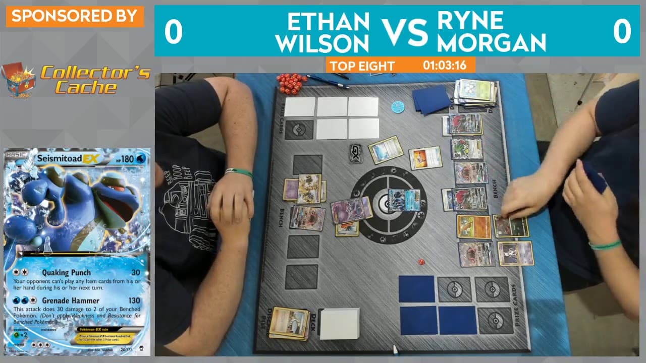 Clean match-start frame for Ethan Wilson versus Ryne Morgan