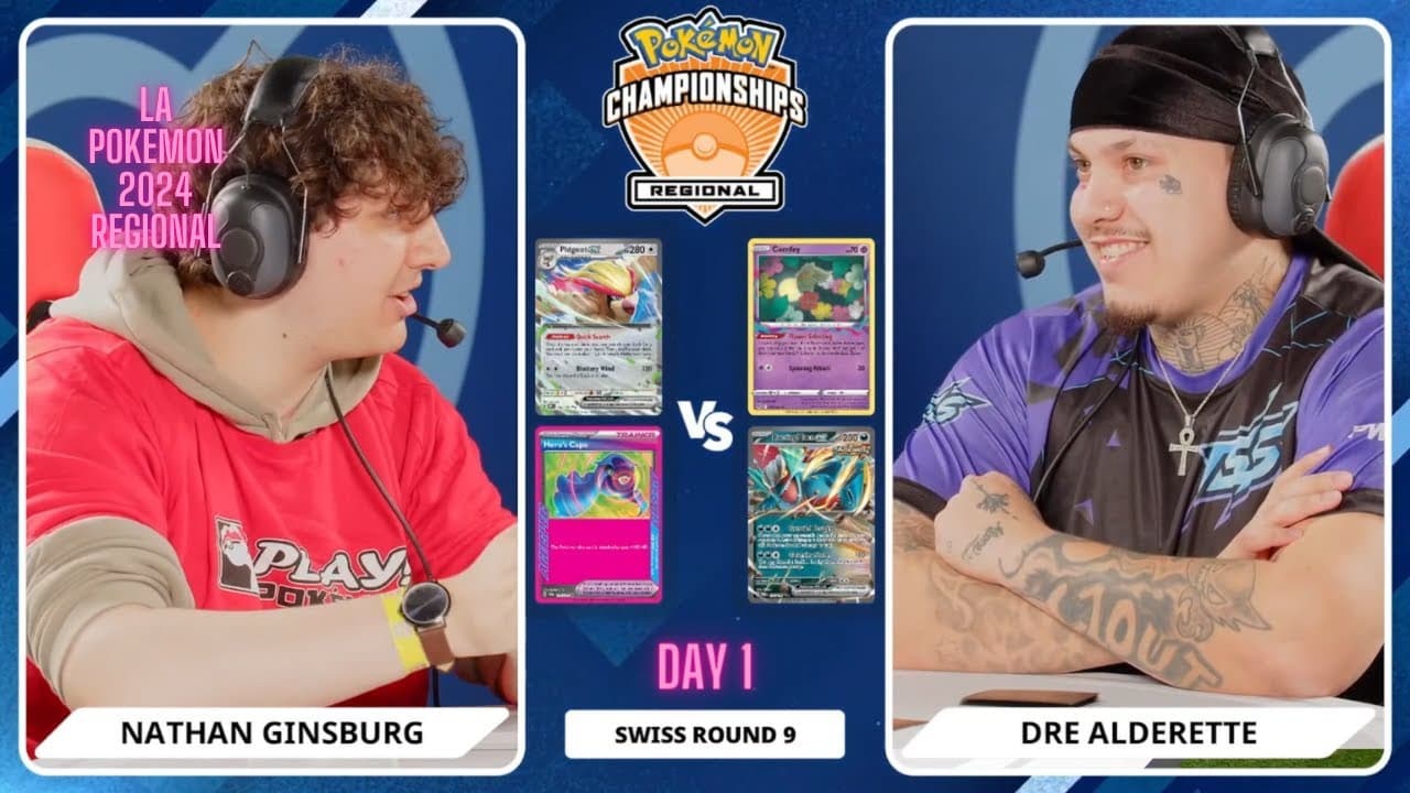 Clean match-start frame for Nathan Ginsburg versus Dre Alderette