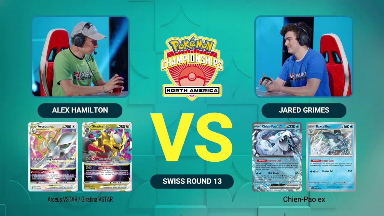 Clean match-start frame for Alex Hamilton versus Jared Grimes