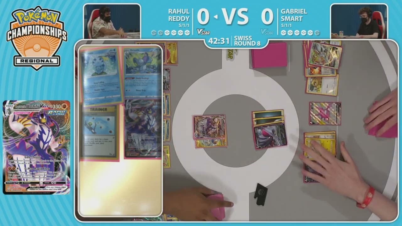 Clean match-start frame for Rahul Reddy versus Gabriel Smart