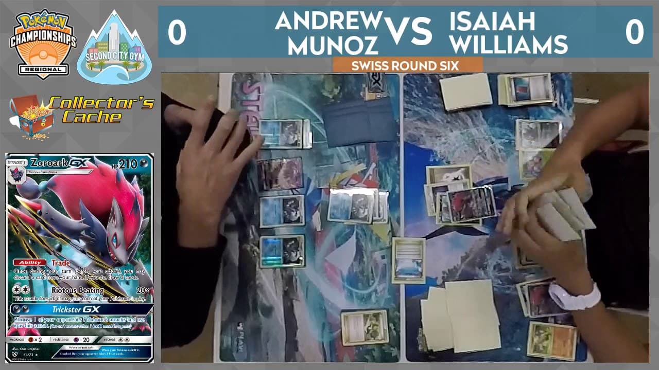 Clean match-start frame for Andrew Munoz versus Isaiah Williams