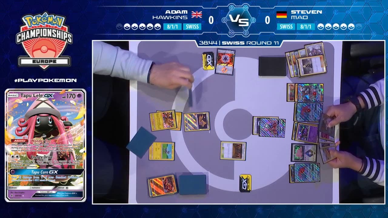 Clean match-start frame for Adam Hawkins versus Steven Mao