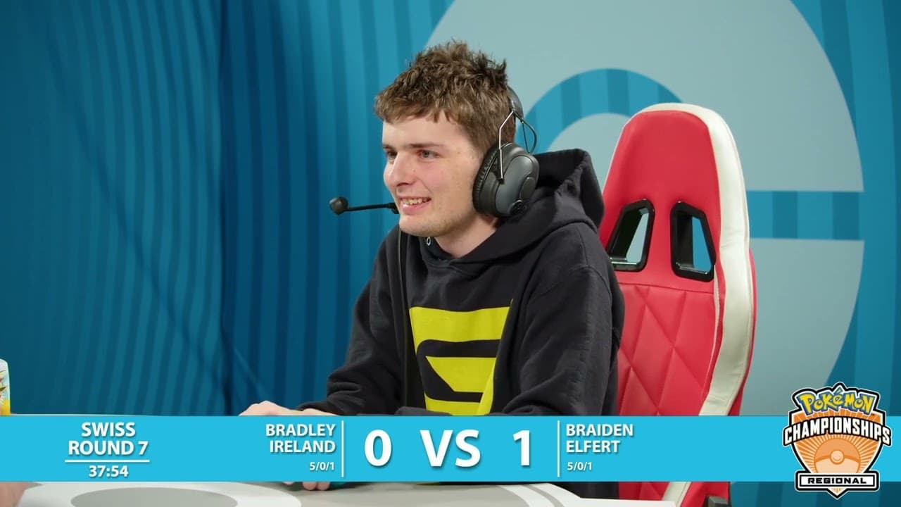 Clean match-start frame for Bradley Ireland versus Braiden Elfert