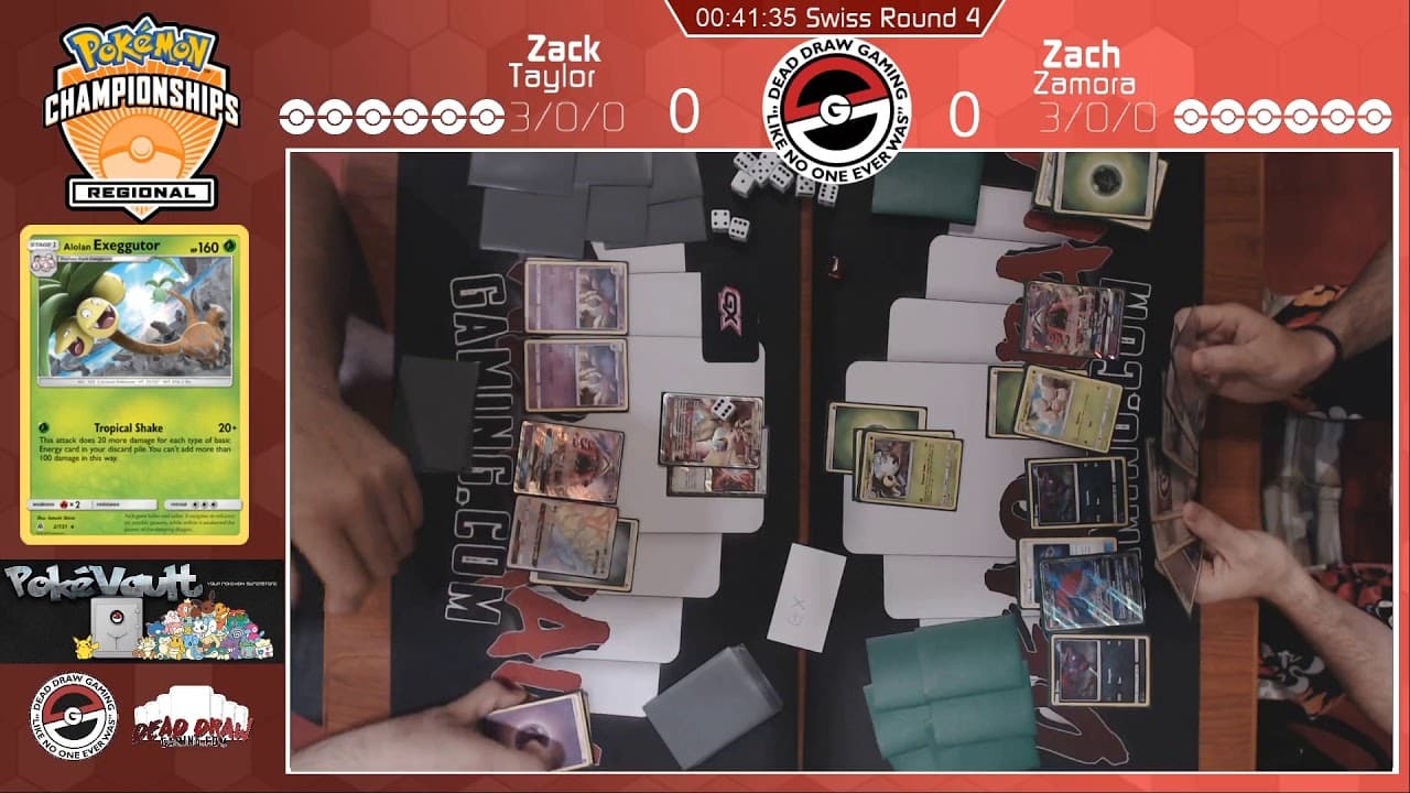 Clean match-start frame for Zack Taylor versus Zach Zamora