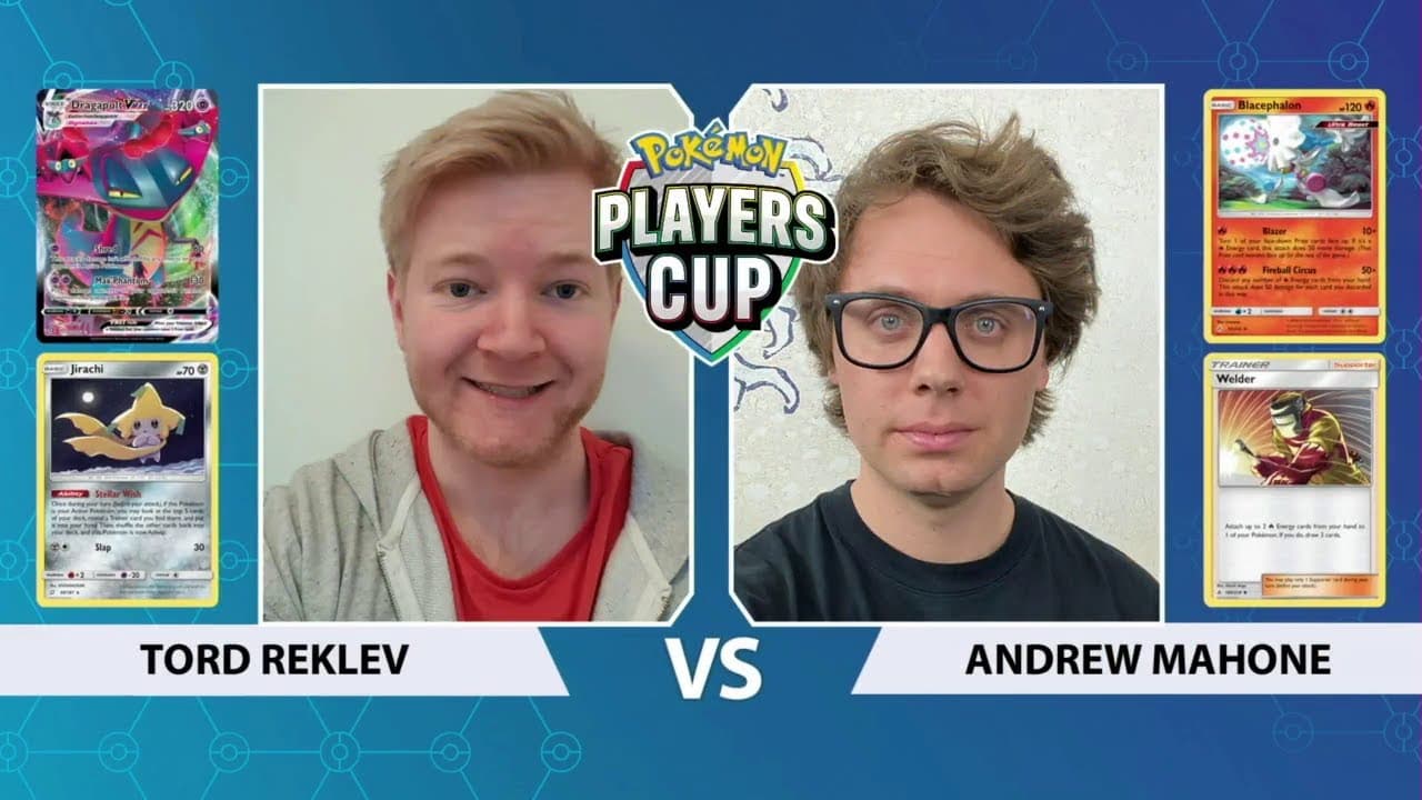 Clean match-start frame for Tord Reklev versus Andrew Mahone