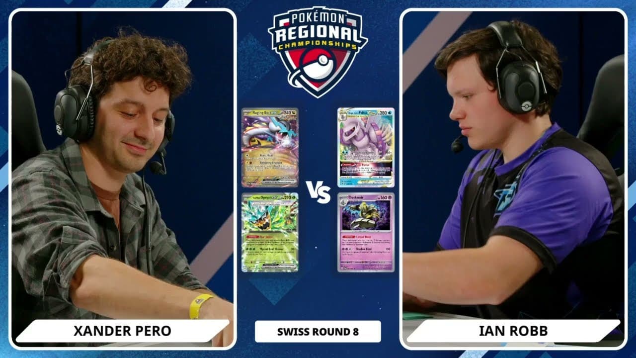 Clean match-start frame for Ian Robb versus Xander Pero