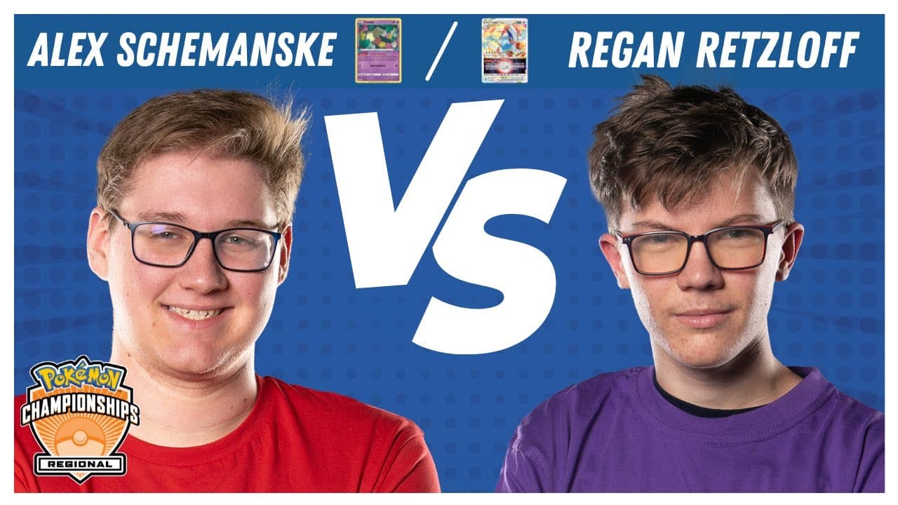 Clean match-start frame for Alex Schemanske versus Regan Retzloff