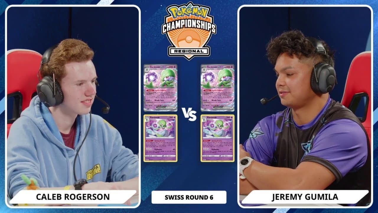 Clean match-start frame for Caleb Rogerson versus Jeremy Gumila