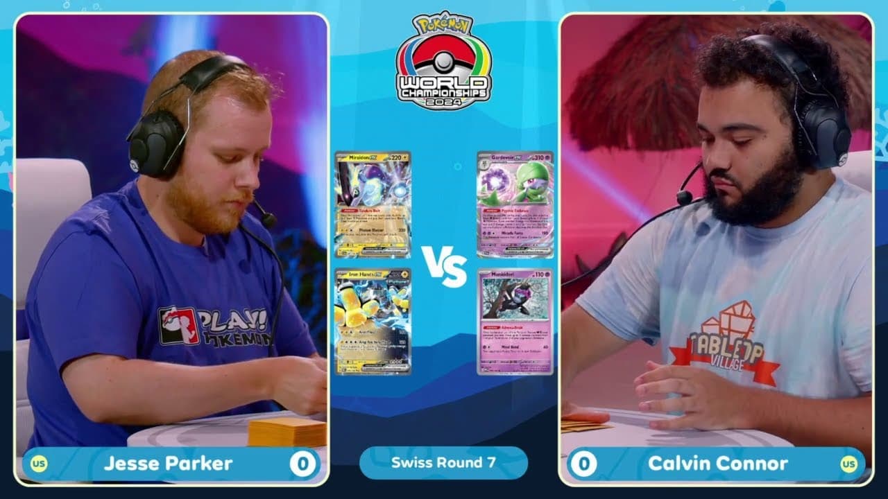 Clean match-start frame for Jesse Parker versus Calvin Connor